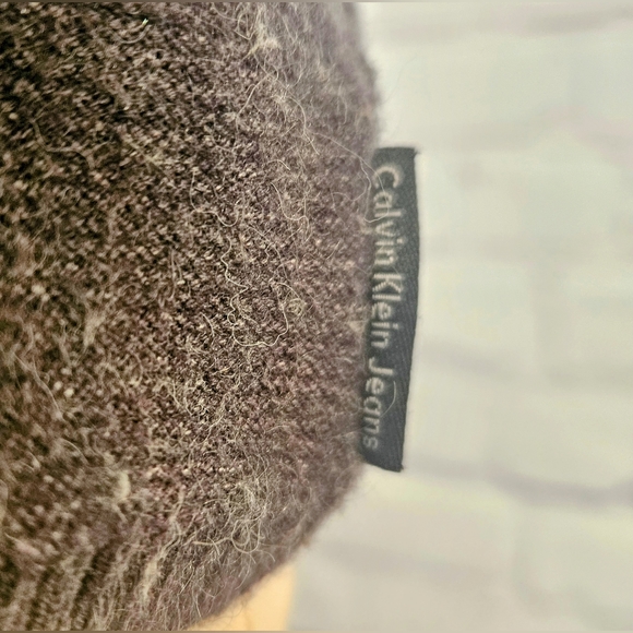 EUC Calvin Klein Jeans Dark Gray Turtleneck Tunic Sweater Size XL - Picture 5 of 8